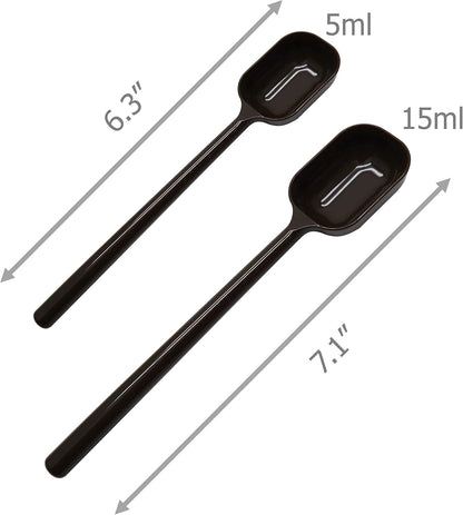 EIKS 4-Pcs Long Handle Scoop Measuring Spoons for Dry and Liquid Ingredients Coffee bean Used Apply in Kitchen Cooking Baking