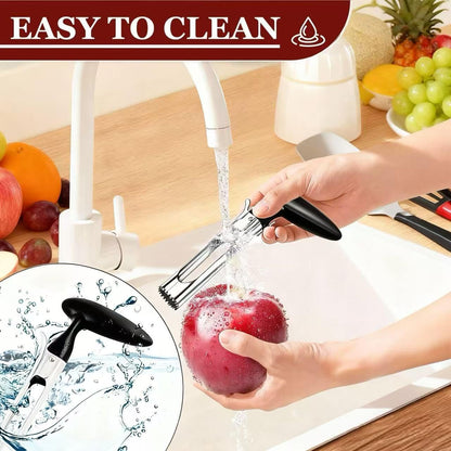 Apple Corer, Apple Corer Tool, Apple Core Removal is easy to use and clean, with sharp stainless steel serrations for quick core removal.