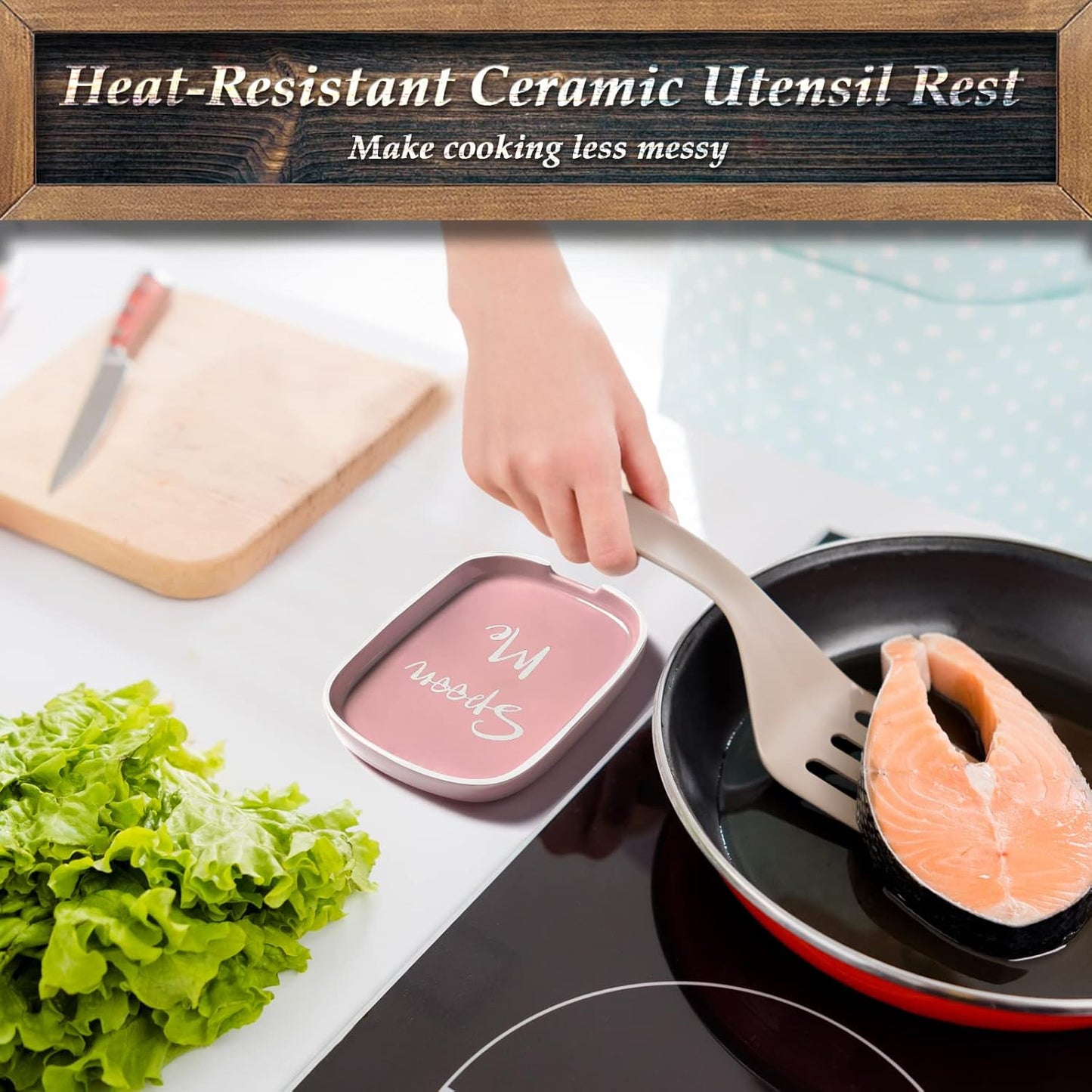 Ceramic Spoon Rest for Stove Top, Large Spoon Holder for Kitchen Counter, White Coffee Spoon Rest, Heat-Resistant Cooking Utensil Rest, Modern Farmhouse Kitchen Décor