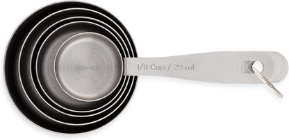 husMait Stainless Steel Measuring Cups & Spoons - 10 Piece Heavy Duty Measuring Cups & Spoons Set for Dry Foods, Spices or Liquids