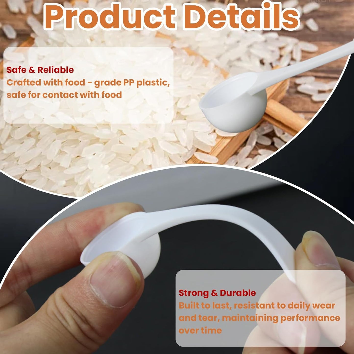 60 Pcs (1ml/2ml/5ml) Plastic Teaspoon Measuring Spoons Bulk, Teaspoon Measuring Spoons Set for Accurate Tea, Yeast, Coffee and Sugar Measurement in Baking and Cooking