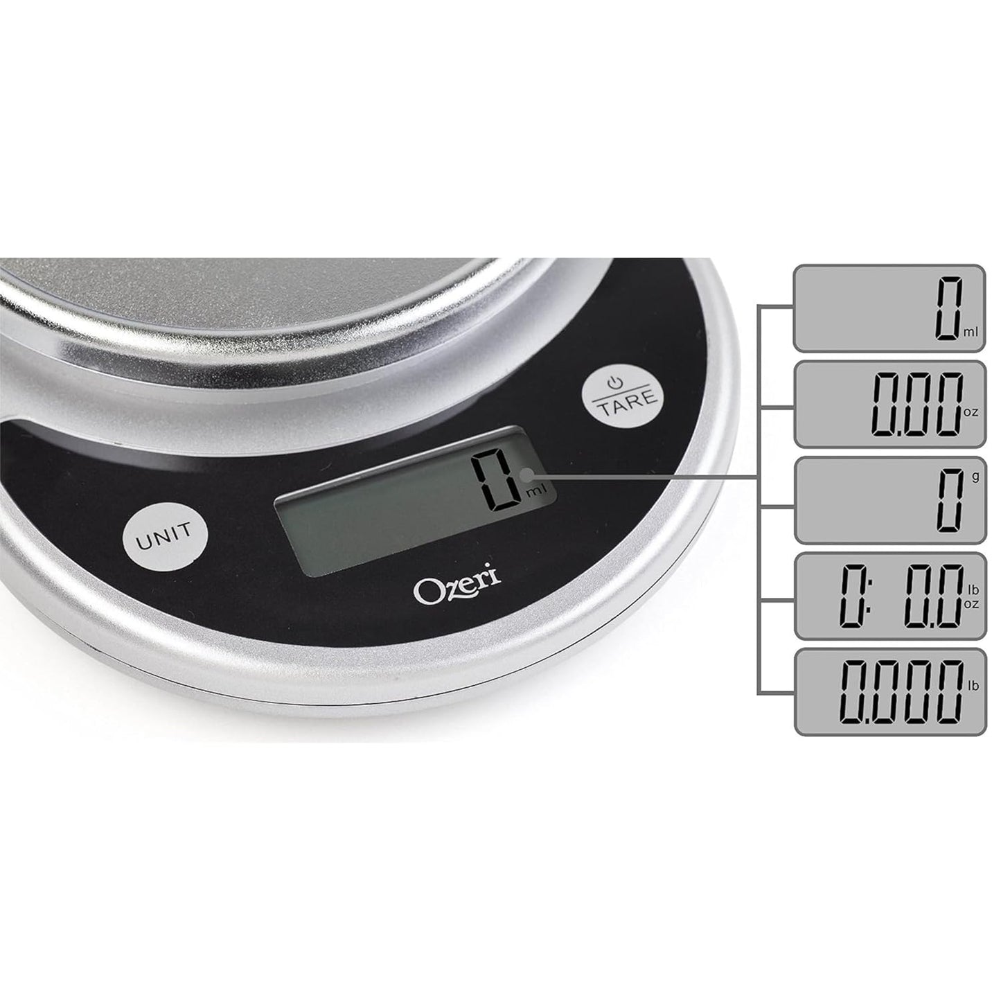 Ozeri® Pronto® Digital Multifunction Kitchen and Food Scale with Variable Graduation Technology®, Original