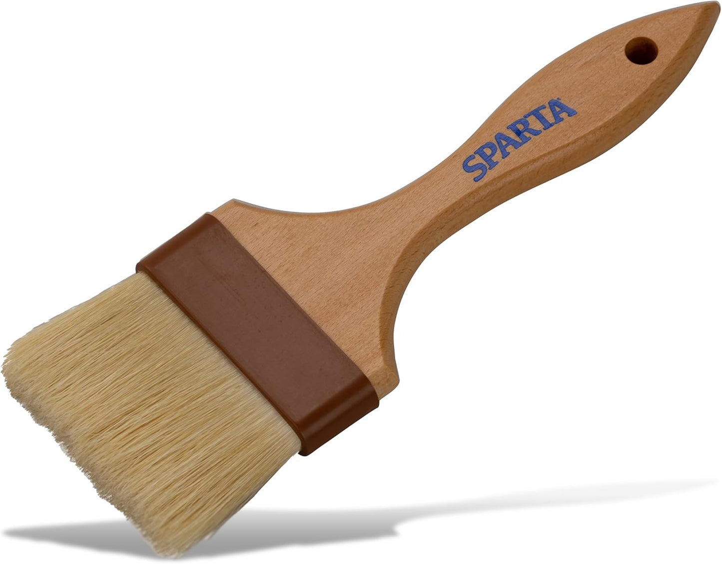 SPARTA Kitchen Basting Brush – 4037300 Basting Brush for Cooking Flat Boar Bristle Brush, Hardwood Handle for Kitchens, Restaurants, Catering, High Heat Food Prep, 1.5in