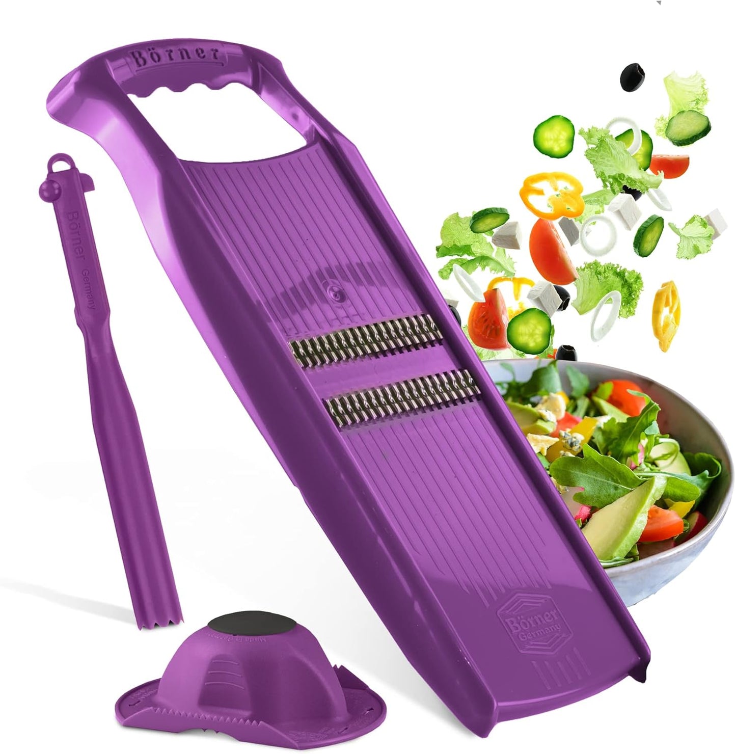 BORNER Roko PowerLine | Vegetable Grater Börner - Quality Made in Germany, Color:Orange