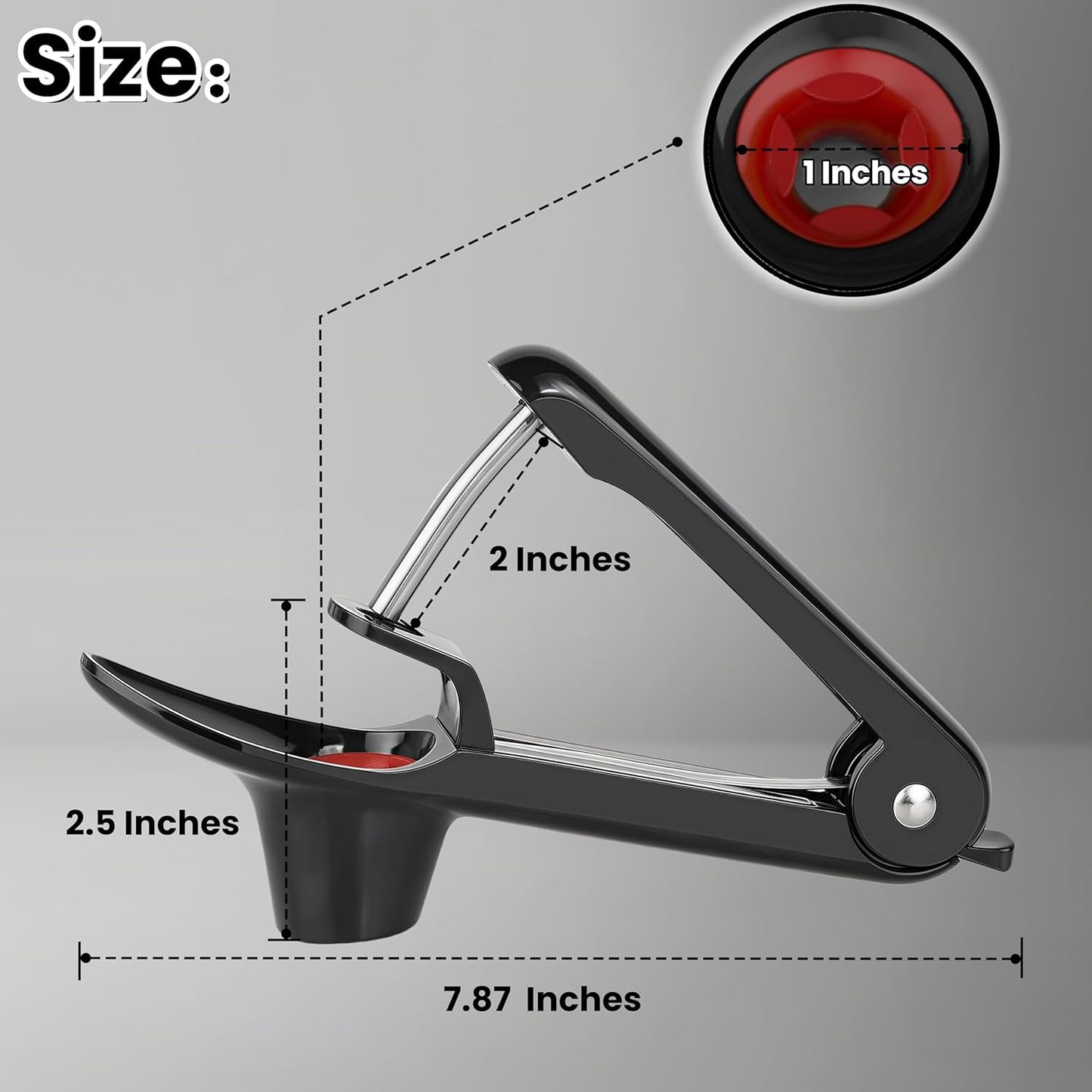Cherry Pitter, Heavy-Duty Stainless Steel Cherry Olive Pitter Tool, Easy Press Cherry Pit Remover for Cherry Jam Pie, Effortless to Use & Clean