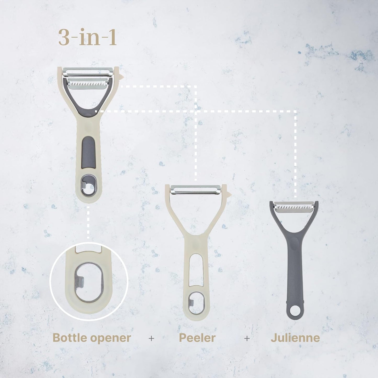 Swivel Vegetable Peeler with Built-in Eye Remover – Stainless Steel Blade with Comfortable Handle, Fruit and Vegetable Slicer, Potato and Carrot Cutter – Kitchen Tools & Accessories – Blue