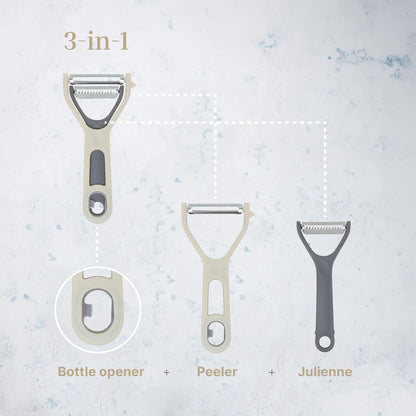 Swivel Vegetable Peeler with Built-in Eye Remover – Stainless Steel Blade with Comfortable Handle, Fruit and Vegetable Slicer, Potato and Carrot Cutter – Kitchen Tools & Accessories – Blue