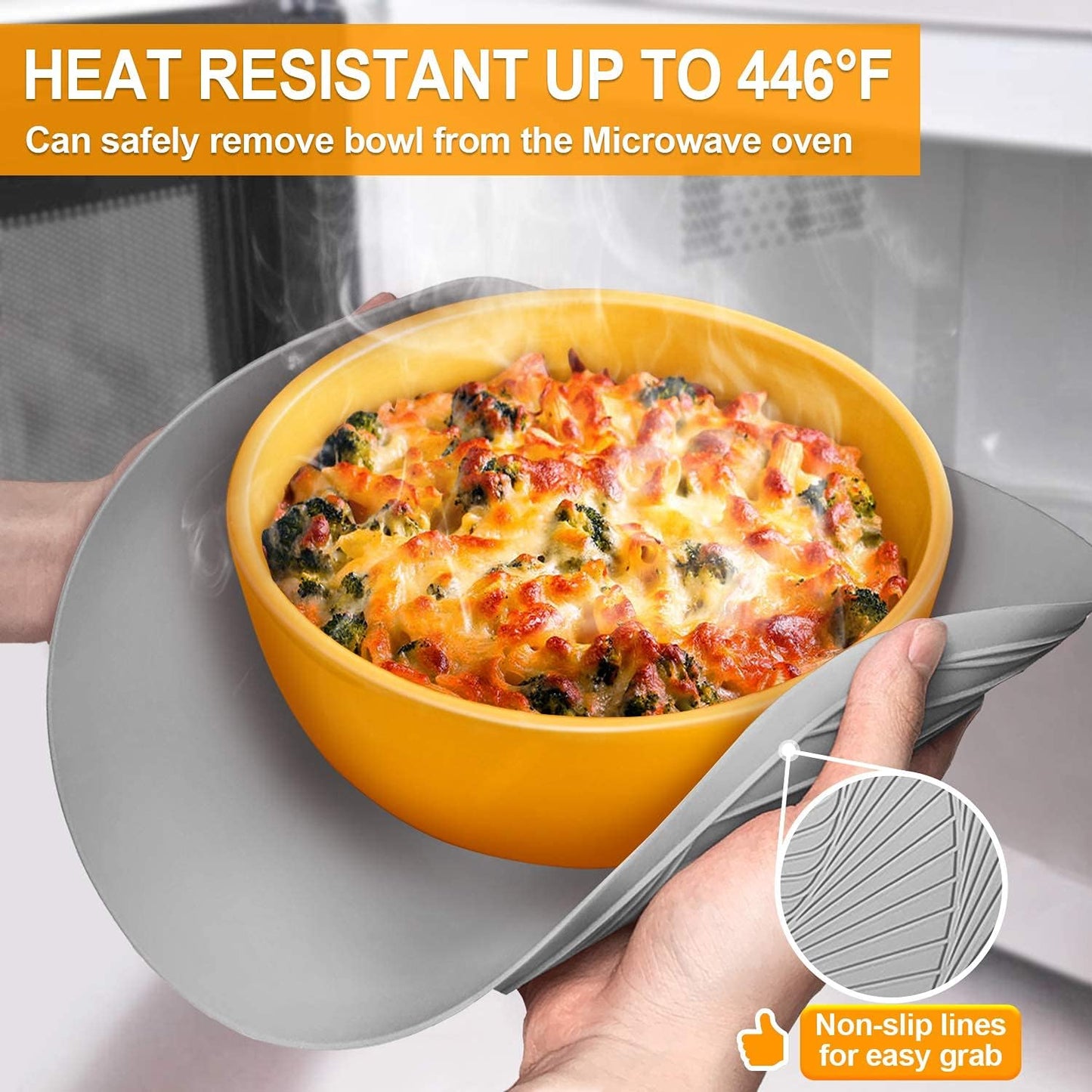 Walfos Silicone Trivet Mats - 4 Heat Resistant Pot Holders, Multipurpose Non-Slip Hot Pads for Kitchen Potholders, Hot Dishers, Jar Opener, Spoon Holder, Food Grade Silicone & BPA Free (Black)