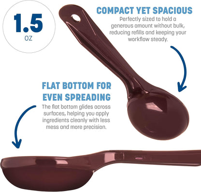 Carlisle FoodService Products 492104 Measure Miser Solid Measuring Spoon with Short Handle, 1 Ounce, Yellow