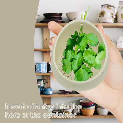 HINGTAI Earthenware Herb Stripping Bowl, Herb Stripper Bowl Ceramic, New Kitchen Tools Supplies, Available in Different Hole Sizes for Peeling the Stemmed Leaves