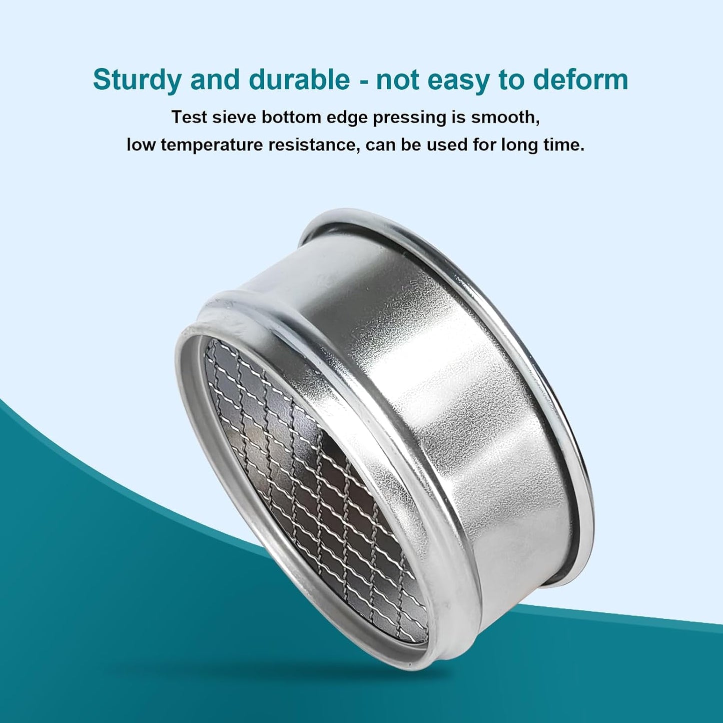 304 Stainless Steel Mesh Lab Sieve, 80 Mesh (0.2mm) Aperture Test Sieve, 4inch(10cm) Diameter Economy Standard Analysis Sample Test Sieves for Industrial Laboratory Homes - Colors A