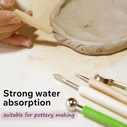 Professional Clay Rolling Pin, 17 Inch Non-Stick Clay Roller for Pottery and Slab Making –Duty Pottery Tool with Ergonomic Handles, Essential for Art Studios