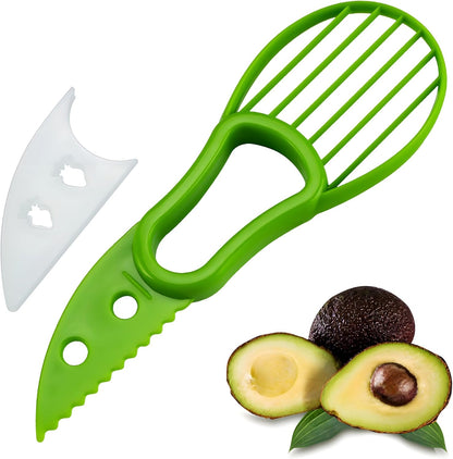 Avocado Slicer Tool 3 in 1, Avocado Pit Remover Kitchen Gadgets, Avocado Corer Tool, Fruit & Avocado Peeler Tools (Sky Blue)