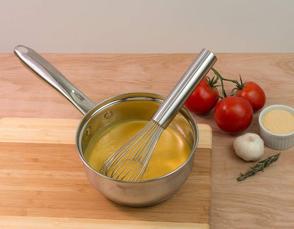 Soro Essentials- 14" Stainless Steel Piano Wire Whip- Thin Flexible Wire Whisk for Whisking Cooking Beating Blending Stirring Ingredients Mixing Sauces Baking Tools Cake Bread Pizza Pastry Biscuits