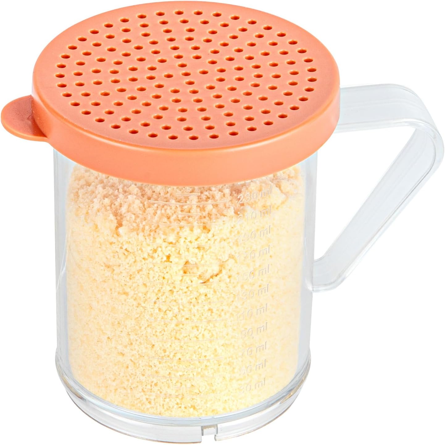 Restaurantware Spice Shaker 1 Count Plastic Shaker, Durable Seasoning Dredge with Yellow Coarse Lid, Clear Shaker for Commercial Kitchens, Pizzerias, and Bakeries