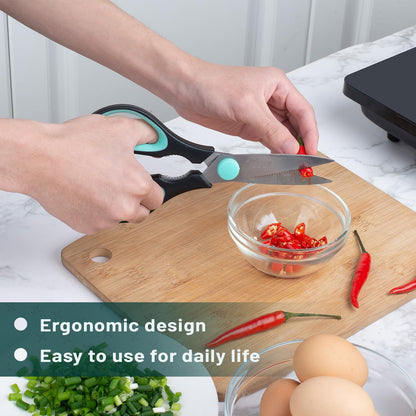 Mr. Pen- All Purpose Kitchen Shears with Protective Sheath, 8 Inch, Dishwasher Safe, Stainless Steel Food Scissors with Micro-Serrated Blades, Soft Grip Comfort Handle, Durable Utility Kitchen Shears