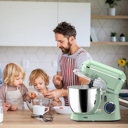 Honinst Stand Mixer, 6.5QT 10-Speed Tilt-Head Electric Stand Mixer, 3-In-1 Kitchen Mixer with Bowl, Dough Hook, Whisk and Beater, Food Mixer for Baking, Cake and Most Home Cooks, Black