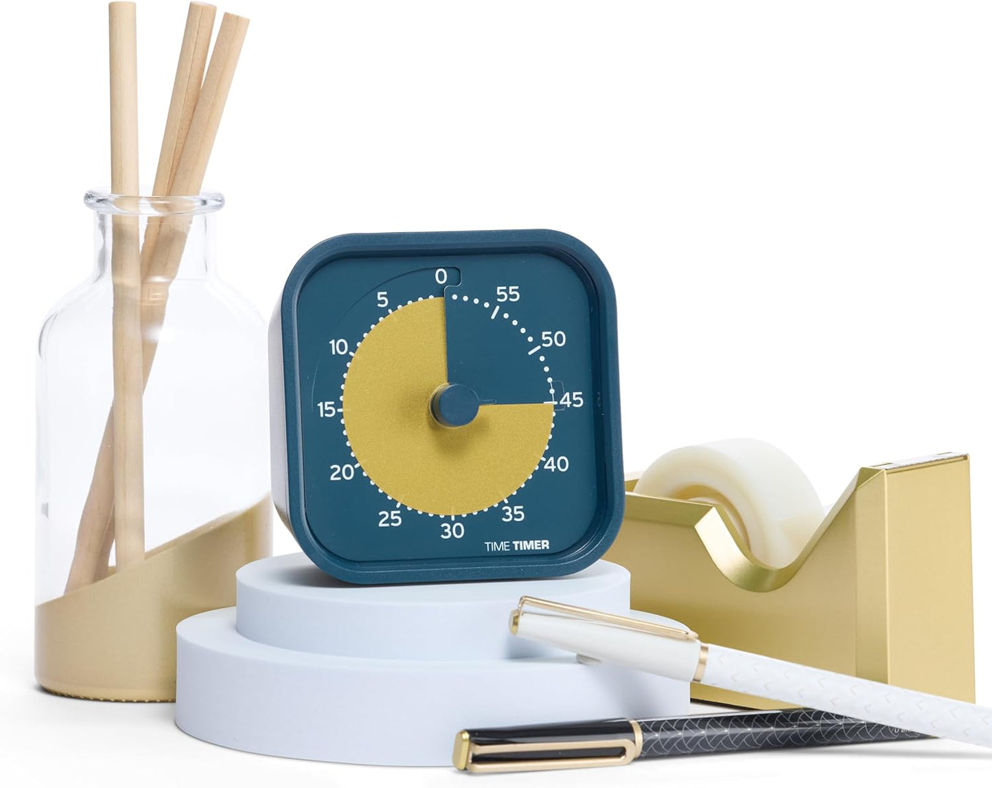 Time Timer MOD Home - Metallic Series - Individual Sized 60 Minute Visual Countdown Timer for ADHD, Adults, Students, and Pomodoro with Silent Operation (Metallic Forest)