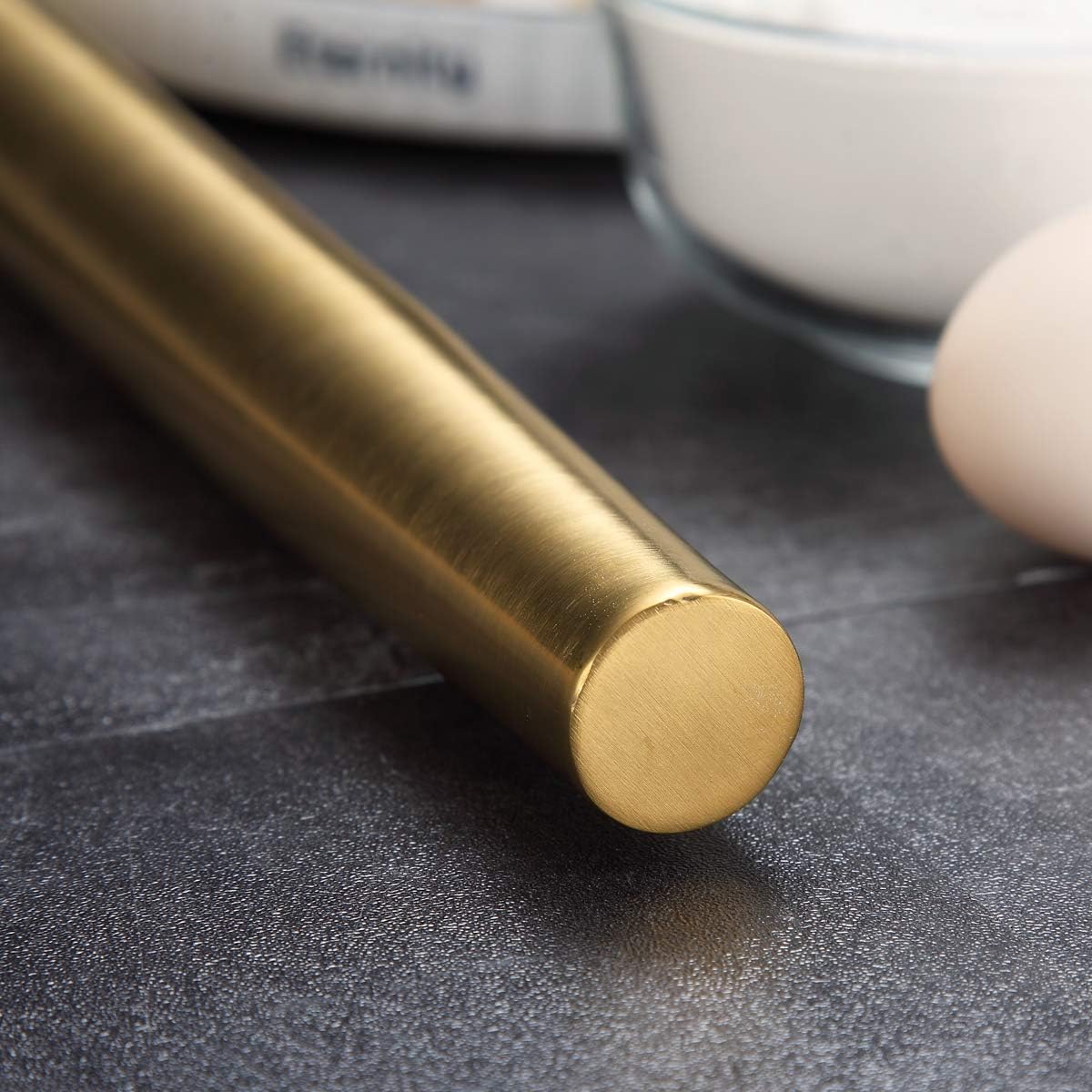 Stainless Steel Rolling Pin, Matte Finish 16.7 Inches, Berglander Rolling Pin For Baking Pizza Dough, Pie, Cookie, Essential Kitchen Utensil Gift Ideas For Bakers.