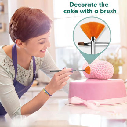 30PCS Food Safe Paint Brushes - Professional Cake Decorating Tools Kit for Cookies, Cupcakes & Fondant Cookie Decorating Supplies