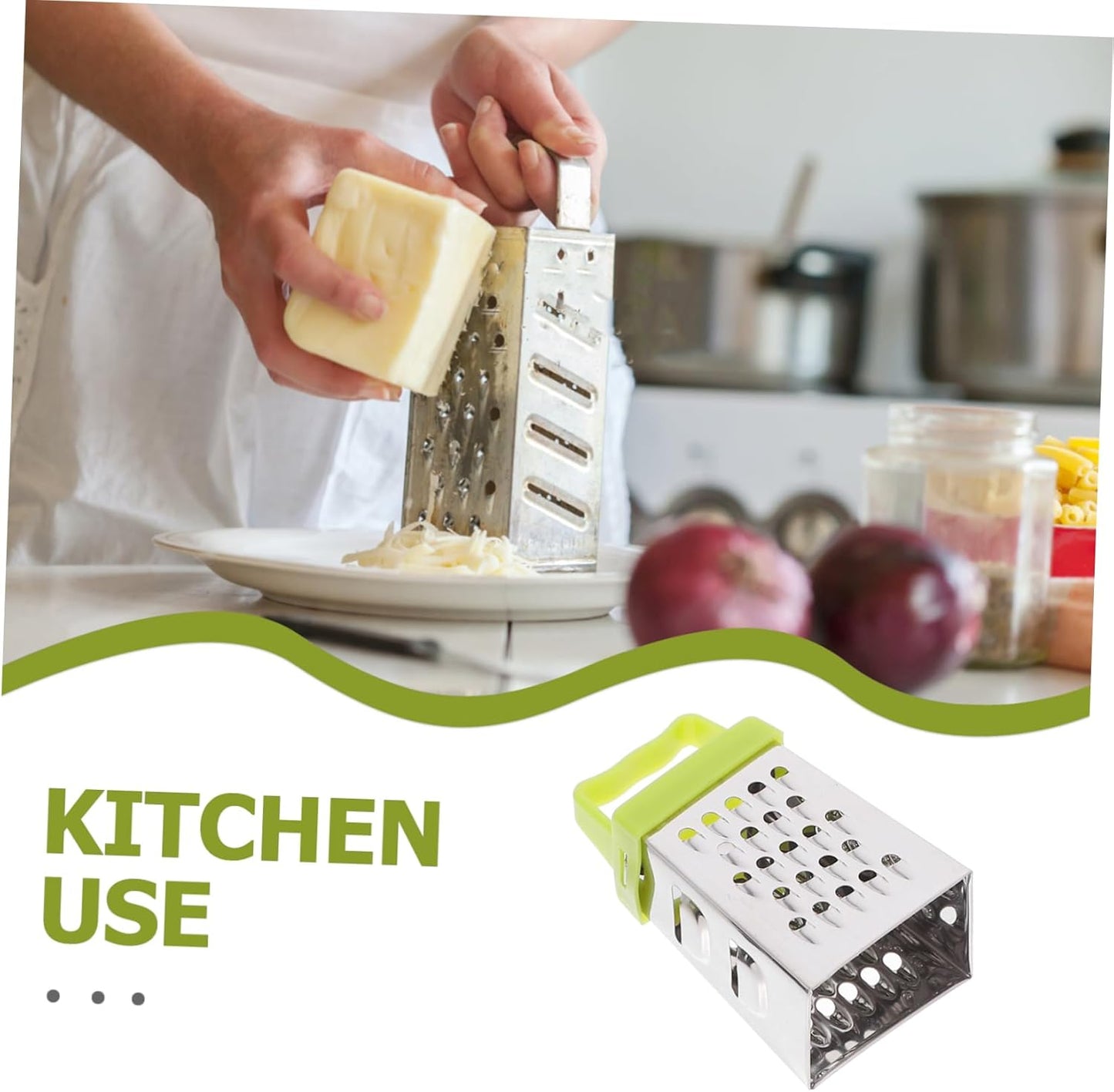 PRETYZOOM Mini Stainless Steel Cheese Grater Box with Non-Slip Handle Multipurpose Hand Grater for Cheese Garlic Ginger and Vegetable Slicing Compact 2.63 Inch Kitchen Shredder Set of 30