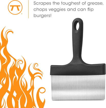 Outset Griddle Scraper and Cleaner, Stainless Steel Griddle Cleaner