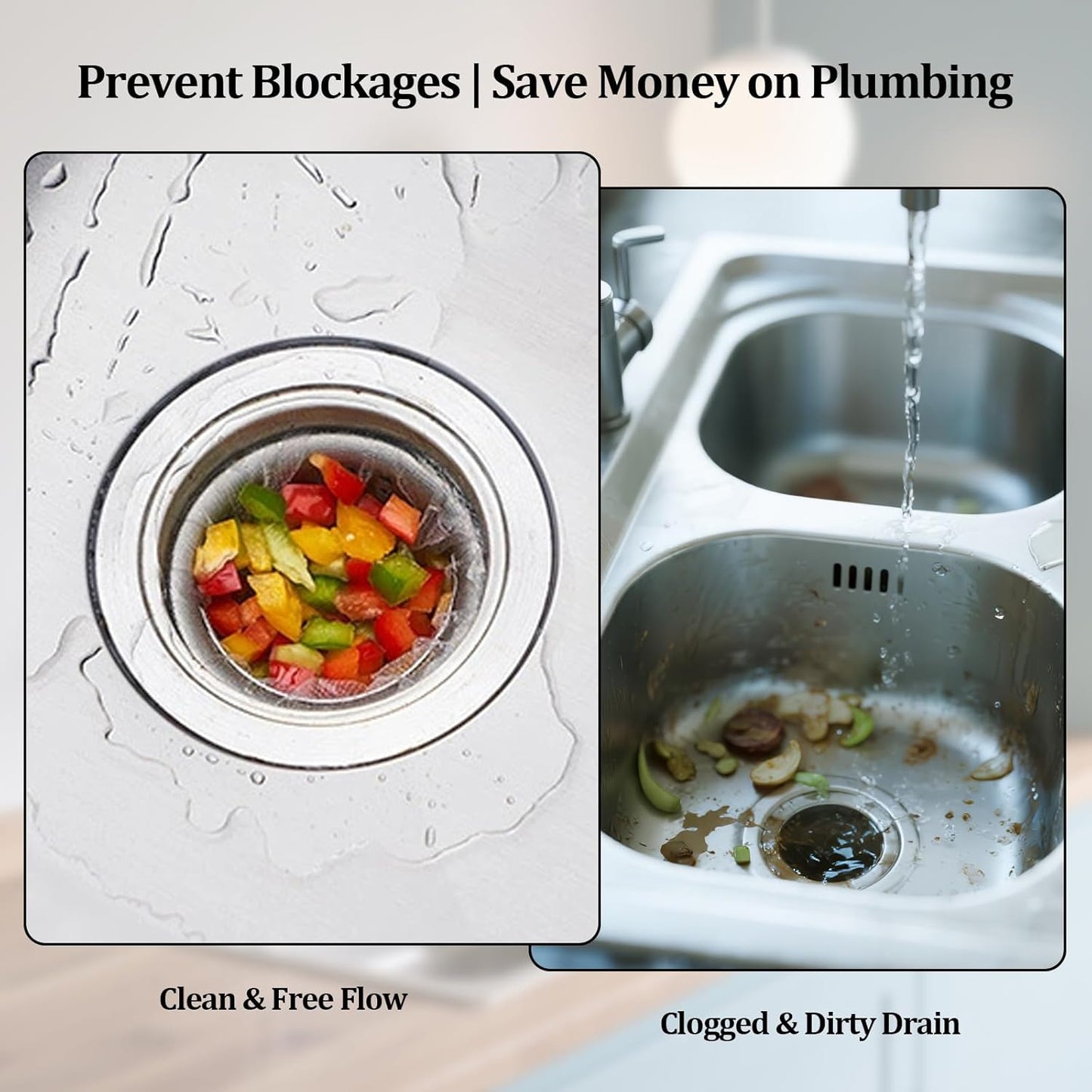 200 PCS Kitchen Sink Drain Strainer Mesh Bag and PP Extraction Box, Disposable Mesh Sink Strainer Bags for Collecting Kitchen Food Waste Leftover Garbage