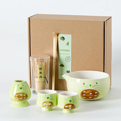 Matcha Whisk Set, Cute Strawberry Matcha Bowl Set with 2 Cups, Bamboo Whisk, Scoop & Holder, Matcha Kit Gift for Tea Lovers and Tea Ceremony, Birthday, Anniversary