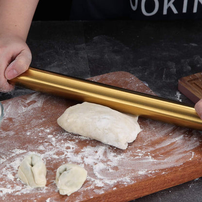 Stainless Steel Rolling Pin, Matte Finish 16.7 Inches, Berglander Rolling Pin For Baking Pizza Dough, Pie, Cookie, Essential Kitchen Utensil Gift Ideas For Bakers.