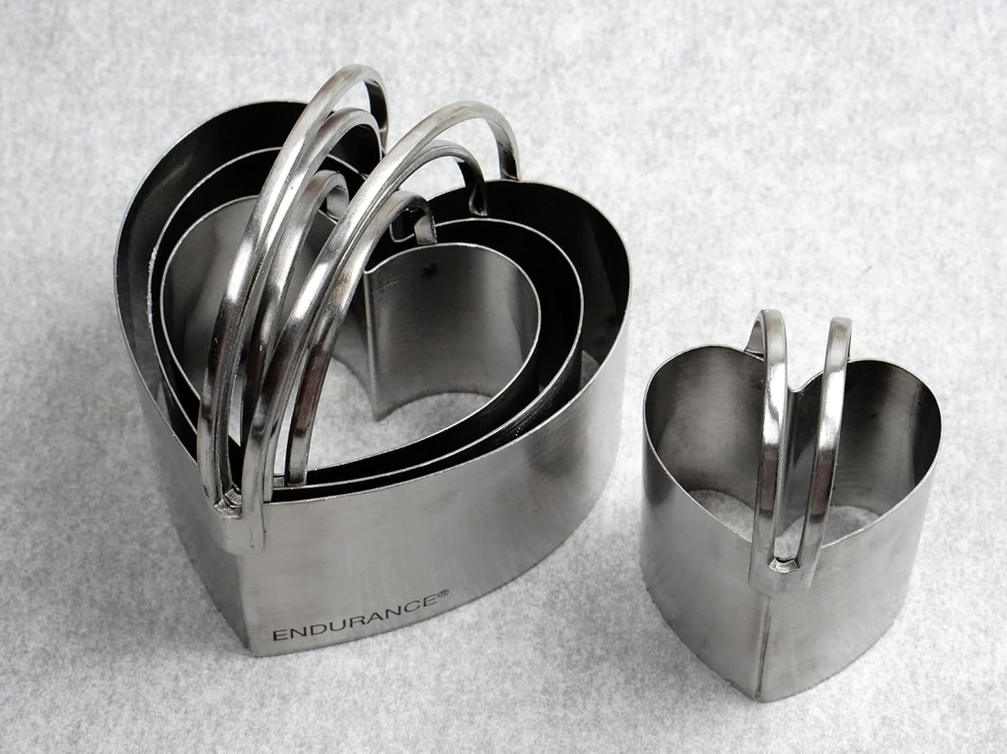 RSVP International Endurance Round Biscuit Cutters - Stainless Steel, Set of 4 | Nest for Easy Storage | For Cutting Thick or Thin Dough | Professional | High Handle Arch