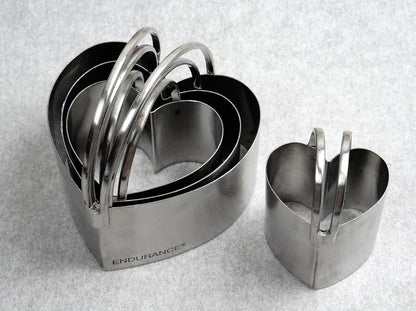 RSVP International Endurance Round Biscuit Cutters - Stainless Steel, Set of 4 | Nest for Easy Storage | For Cutting Thick or Thin Dough | Professional | High Handle Arch