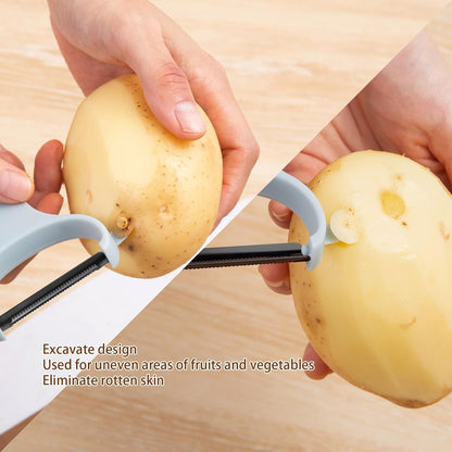 Potato Fruit Vegetable Peelers for Kitchen,Julienne Veggie Peeler,3 Piece Y Peeler Set