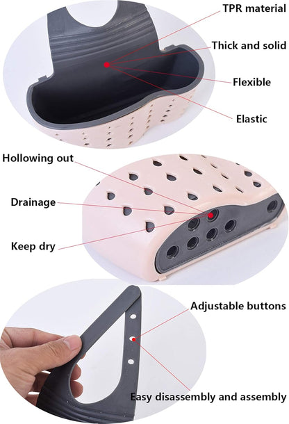 YYaaloa Sink Basket Sink Strainers Basket Kitchen Drain Shelf Sink Storage Holder (style 2- Pink)