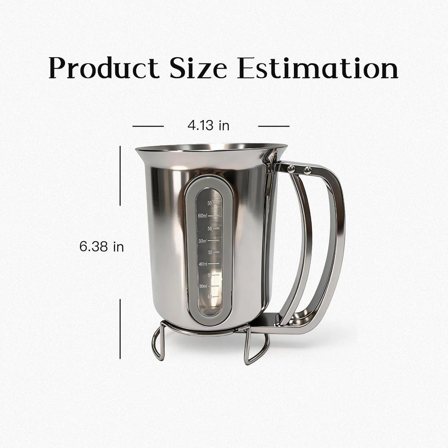 30oz Pancake Dispenser for Batter with Viewing Window, Pancake Batter Mix Bottle Ideal for Cupcakes, Muffins & Waffles Baking