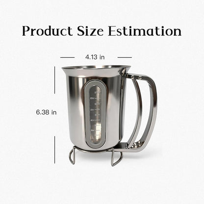 30oz Pancake Dispenser for Batter with Viewing Window, Pancake Batter Mix Bottle Ideal for Cupcakes, Muffins & Waffles Baking