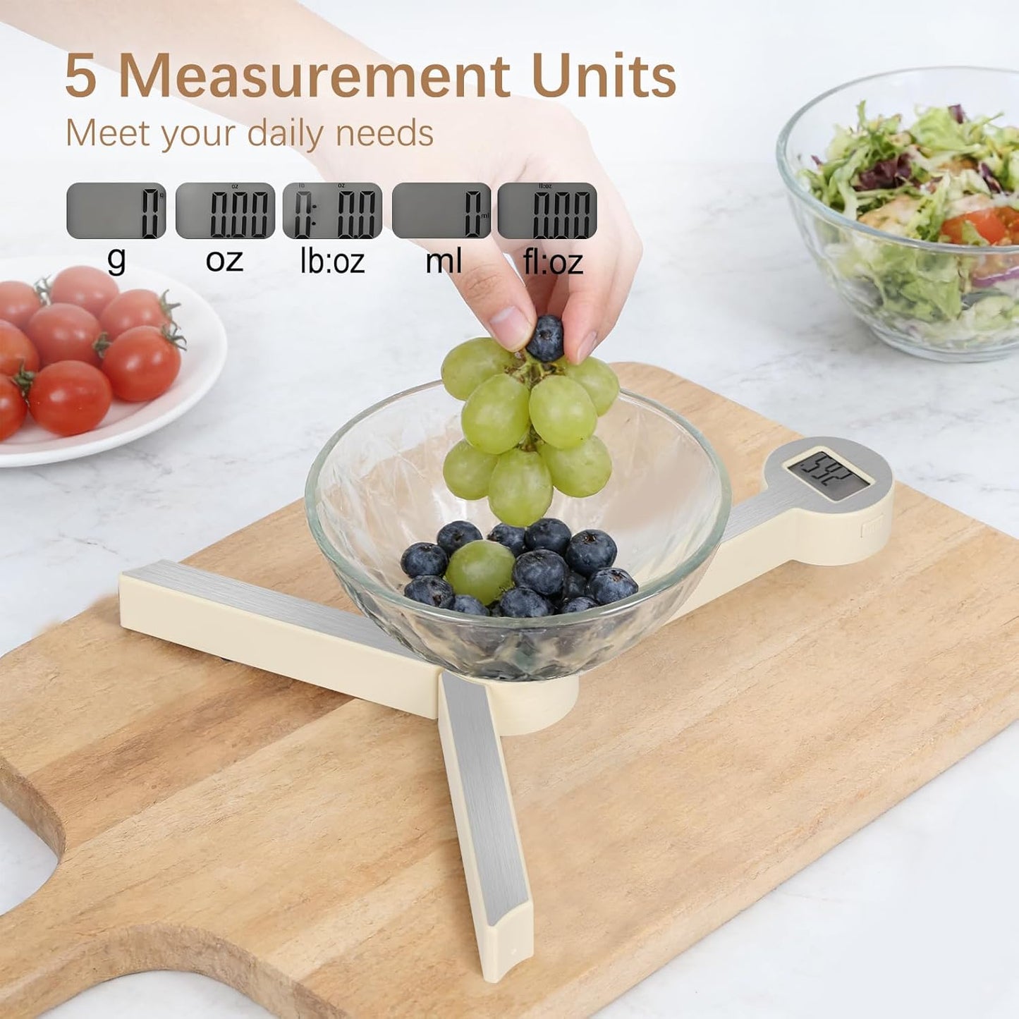 Folding Food Scale, Digital Kitchen Scale, Portable Food Scale Travel Scale for Food, Collapsible Mini Pocket Scale Grams and Ounces, Ideal for Diet Calorie Control Compact Kitchen (Black)