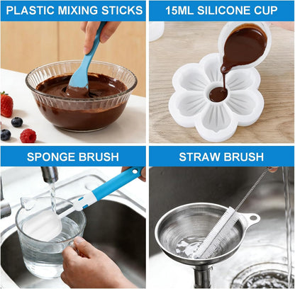 Measuring Cups and Spoons Set 22 Piece, 11 Stainless Steel Nesting Measuring Spoons and Cups with 4 Plastic Measuring Cup, 3 Funnel, 3 Brush, 1 Ruler, Measuring Cup Set for Kitchen Baking Liquid Dry
