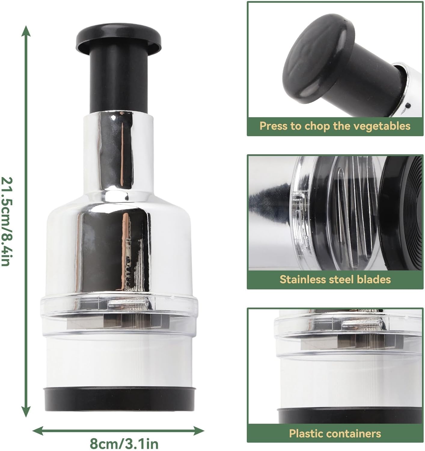 Chopper, Hand Food Chopper,Manual Hand Vegetable Dicer Onion Chopper Vegetable Slicer Garlic Mincer Handheld Food Chopper Versatile Food Dicer for Veggies