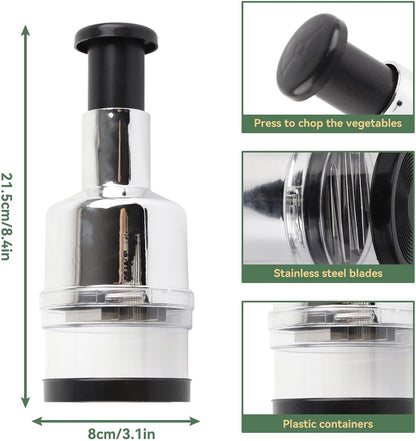 Chopper, Hand Food Chopper,Manual Hand Vegetable Dicer Onion Chopper Vegetable Slicer Garlic Mincer Handheld Food Chopper Versatile Food Dicer for Veggies