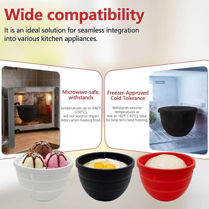 Silicone Bowl Liner for KitchenAid Mixer 4.5/5QT, Collapsible Mixing Bowl Insert with Airtight Lid, Food Grade Silicone KitchenAid Stand Mixer Bowl Liner, Heat Resistant, Dishwasher Safe, 1 (Black)