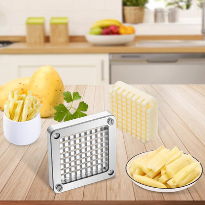 VEVOR Commercial Vegetable Chopper w/ 4 Replacement Blades, Stainless Steel French Fry Cutter Potato Dicer & Fruit Slicer for Restaurants & Home Kitchen