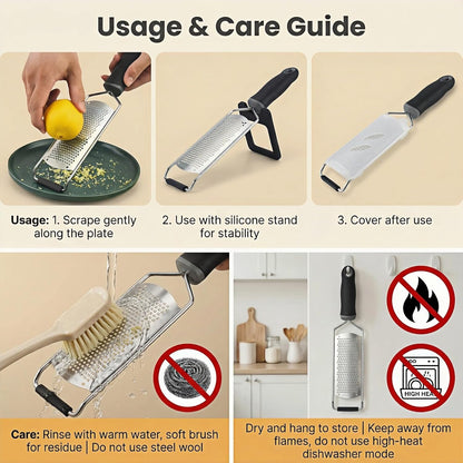 Premium Rotary Cheese Grater,Upgrade Multifunction Food Grade Stainless Steel Fine Grater for Parmesan, Garlic,Ginger,Chocolate,Lemon Zest,Dishwasher Safe,Non-Slip Handle,Rustproof & Durable