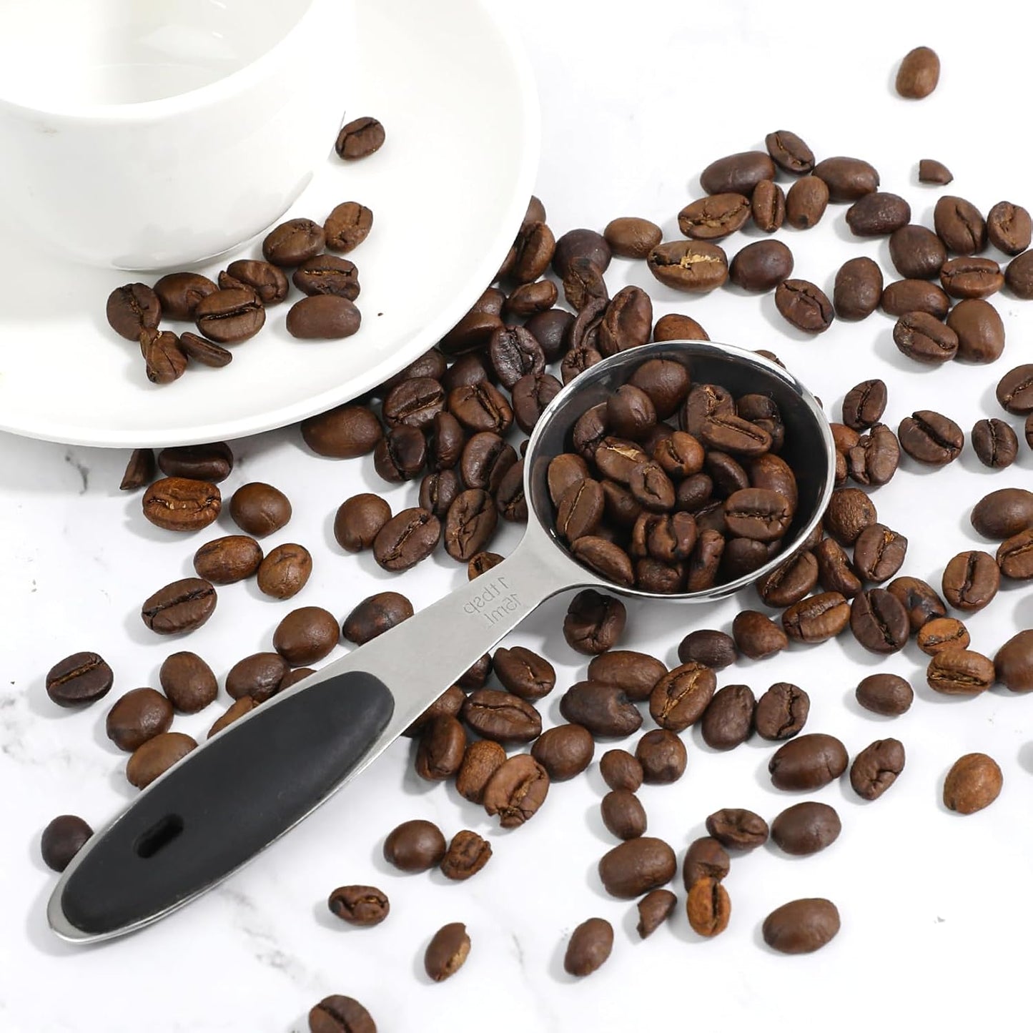 1 Tbsp(3 Tsp | 15 Ml |15 Cc| 0.5 Oz) Long Handle Measuring Spoon, Stainless Steel Table Spoon Coffee Scoop with Non-slip Handle for Coffee Brewing, Cooking, Baking (1 Pack)