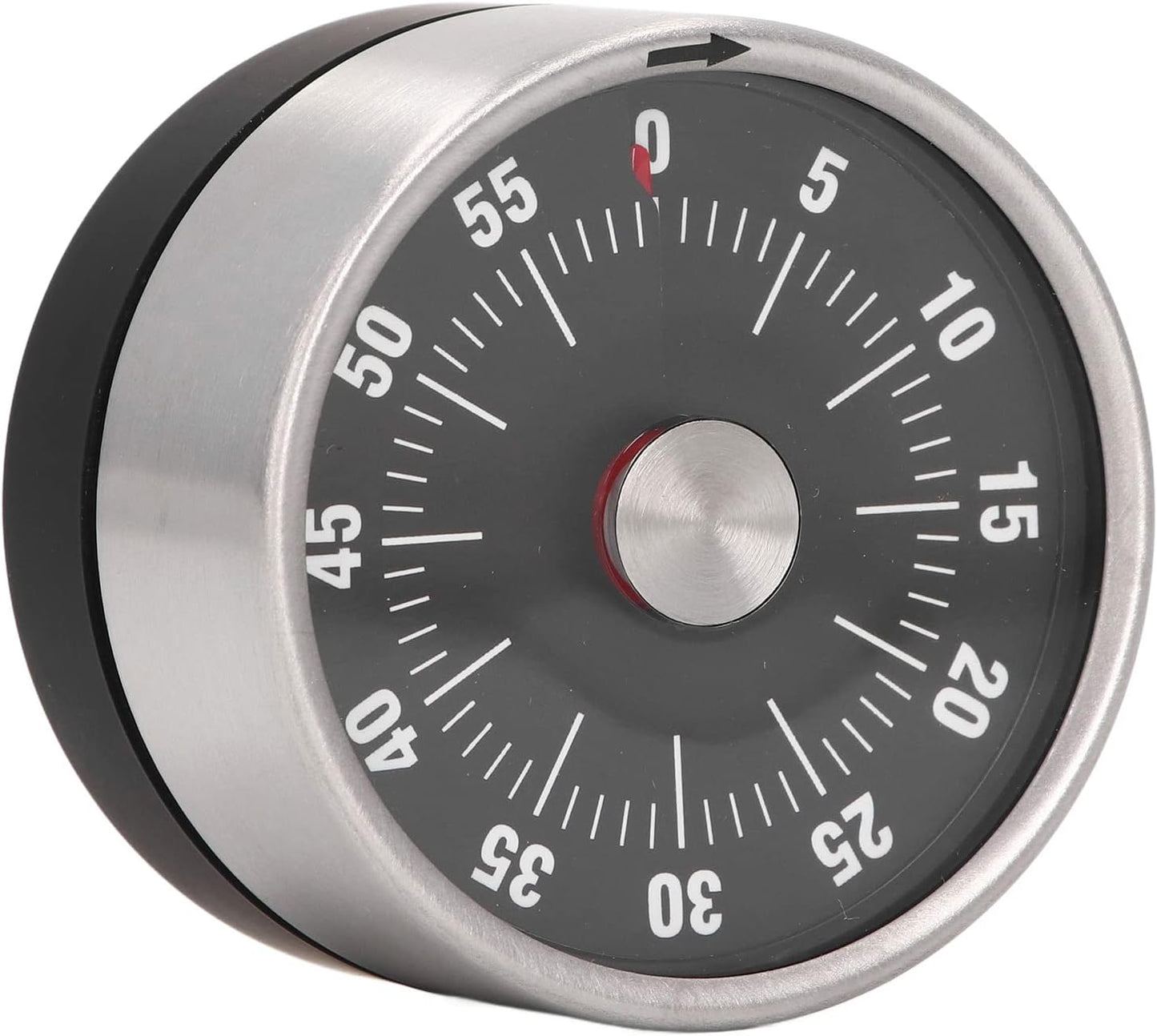 Minute Timer, Easy To Use High Accuracy Stainless Steel 70db Alert Magnet Design Magnetic Timer for Cooking(black)