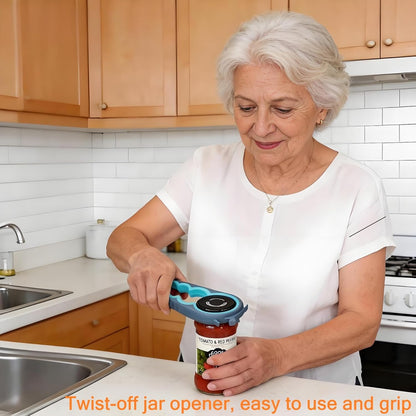 Latest Jar Opener and 5 in 1 Bottle Opener with Rubber Jar gripper Pad Ideal for Seniors with arthritis Weak Hands and Low Strength