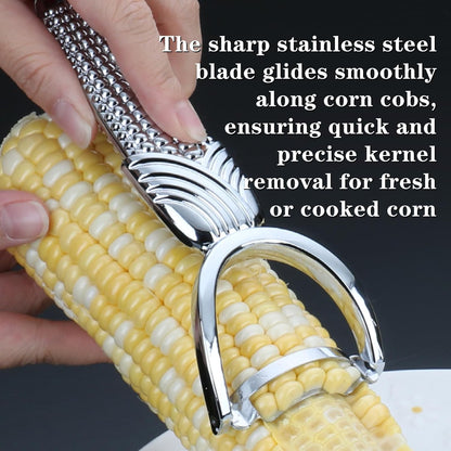 1 Pcs Corn Peeler Sturdy Alloy Corn Cob Peeler with Anti-skid Handle ＆ Stainless Steel Blade for Kitchen Tool