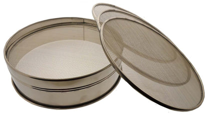 HOMEGARDEN 8" (20.3 cm) Sieves | For Beach Finds, Gardening, Archaeology | 5Pc All-Metal | Mesh: 0.5mm-3mm | Ultra-Fine to Coarse