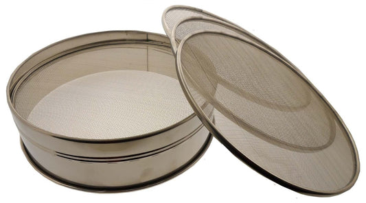 HOMEGARDEN 8" (20.3 cm) Sieves | For Beach Finds, Gardening, Archaeology | 5Pc All-Metal | Mesh: 0.5mm-3mm | Ultra-Fine to Coarse