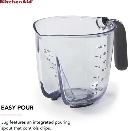 KitchenAid KQ298OSOBA Gourmet Set of 3 Measuring Jugs, Onyx