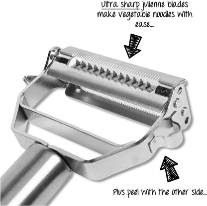 1pcs Multifunctional Julienne Peeler Vegetable Fruit Stainless Steel Slicer Shredder